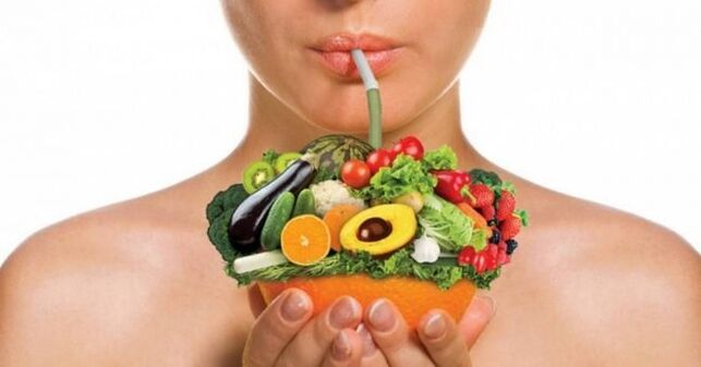 Fruits and vegetables contain vitamins that rejuvenate the skin from the inside